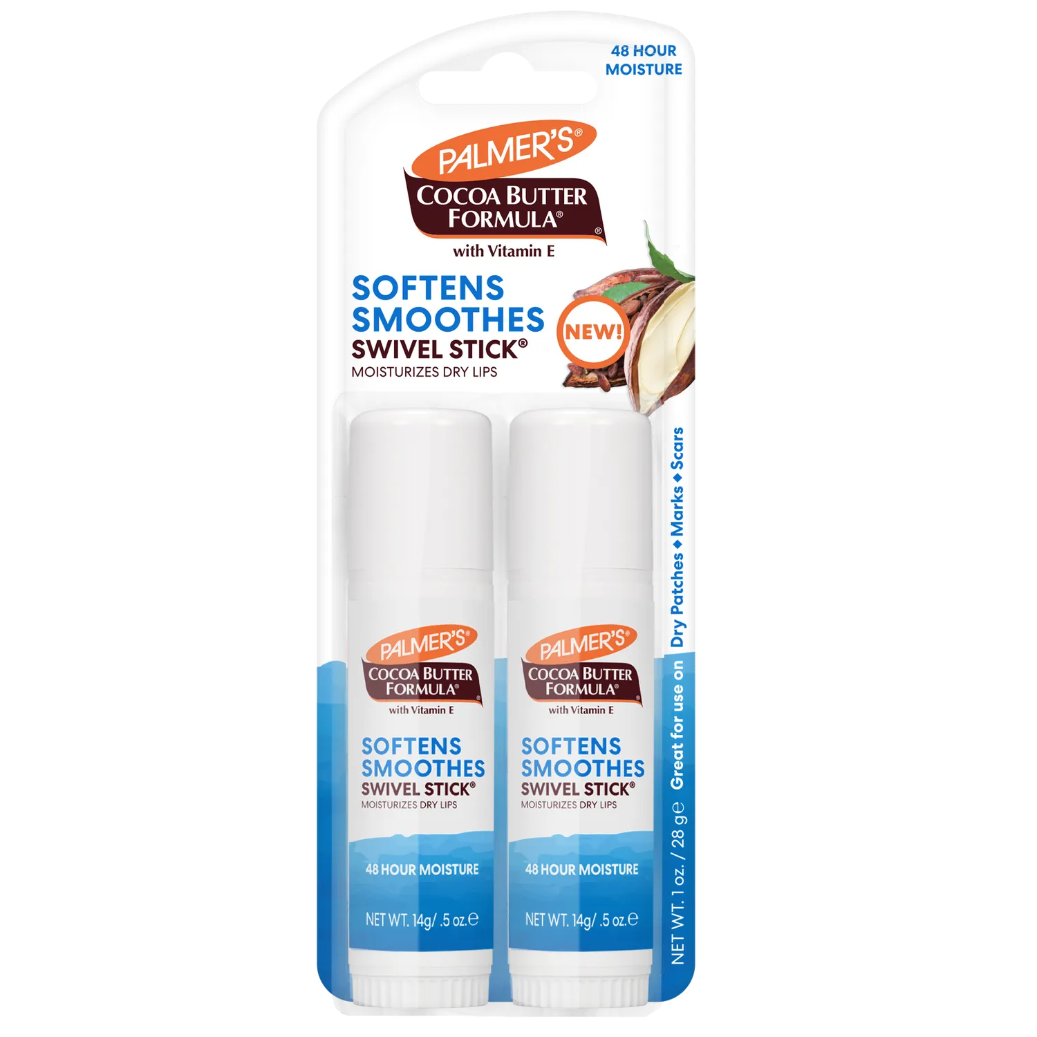 Palmer's Cocoa Butter Swivel Stick lippenbalsem 0.5 oz vitamine E
