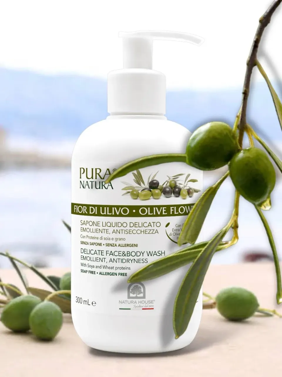 Natura House Olive Flower Face & Body Wash Douchegel 300ml Mild