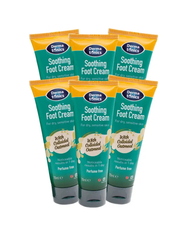 Dermatonics Soothing Foot Cream voetcrème 70ml set van 6 haver