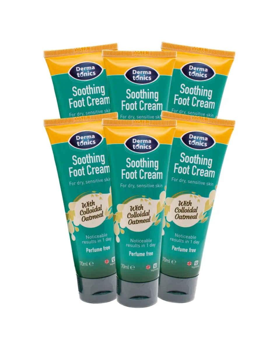 Dermatonics Soothing Foot Cream voetcrème 70ml set van 6 haver