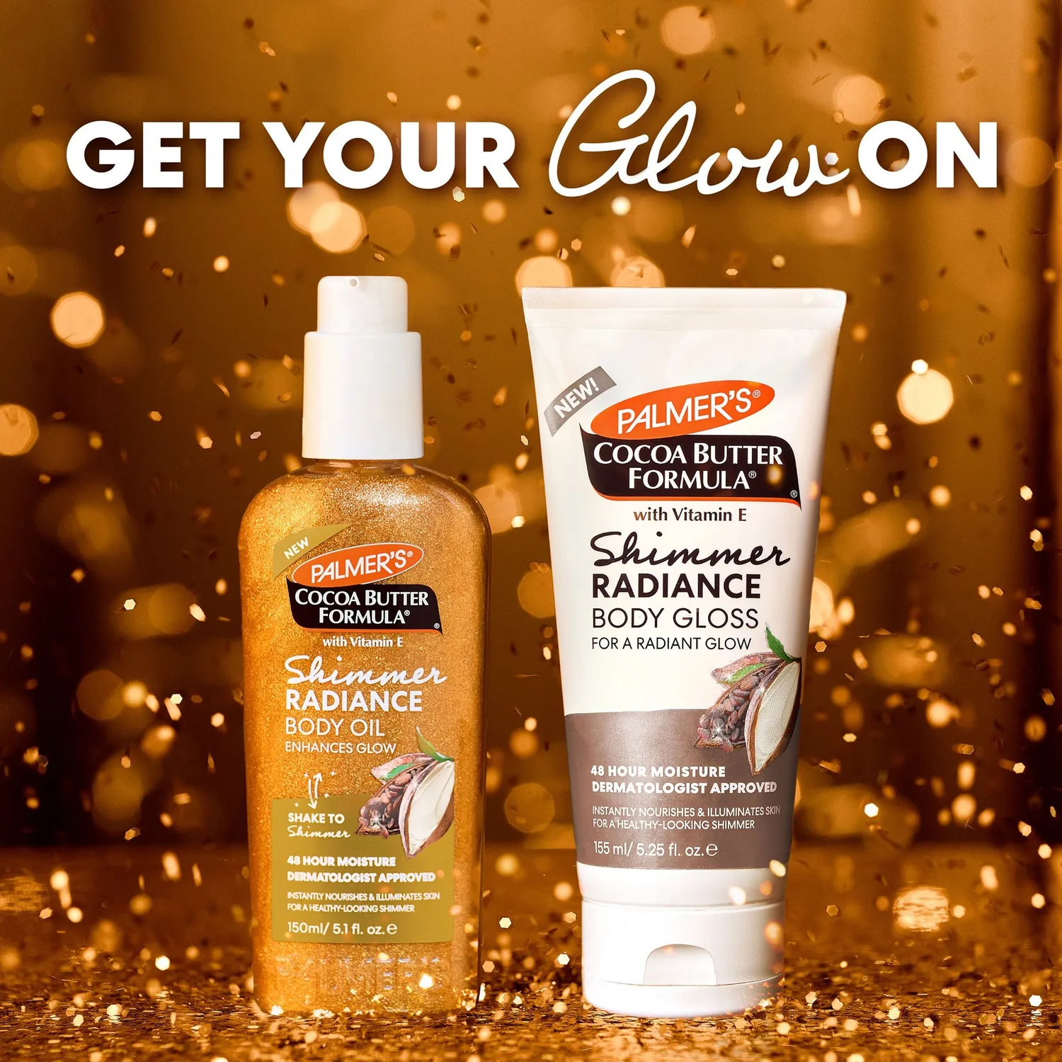 Palmer's Shimmer Radiance bodygloss stralende huid