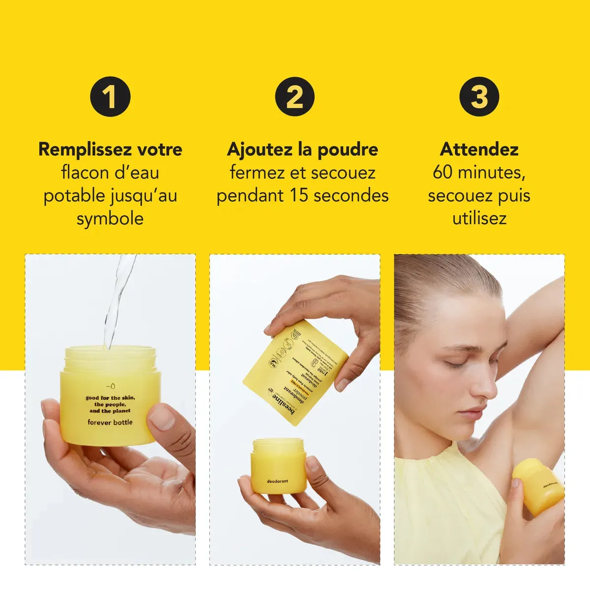 Beesline Forever poederdeodorant navulling ongeparfumeerd