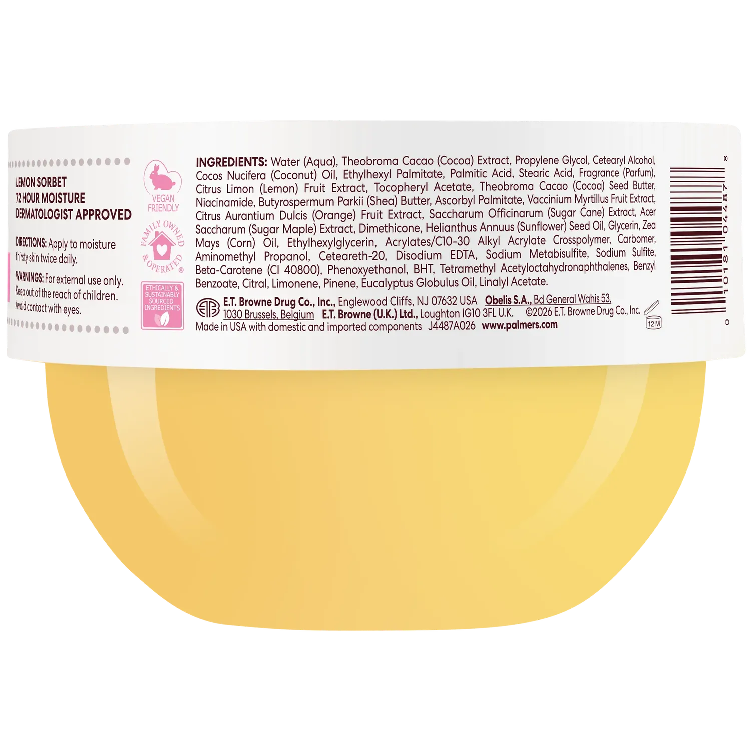 Palmer's Lemon Sorbet Brightening Body Cream bodycrème vitamine C