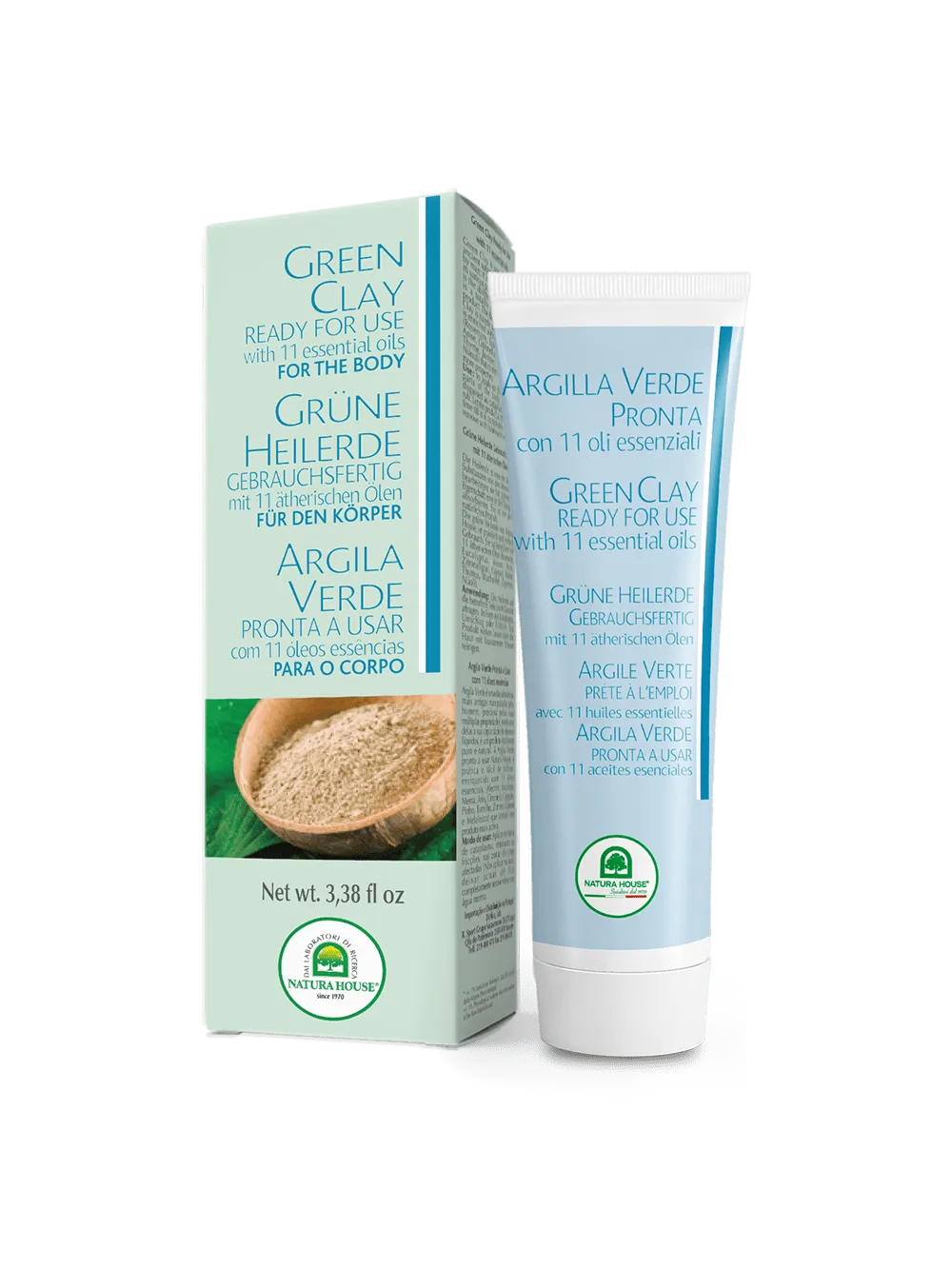Natura House Ready Green Clay kleimasker 100ml met etherische olie
