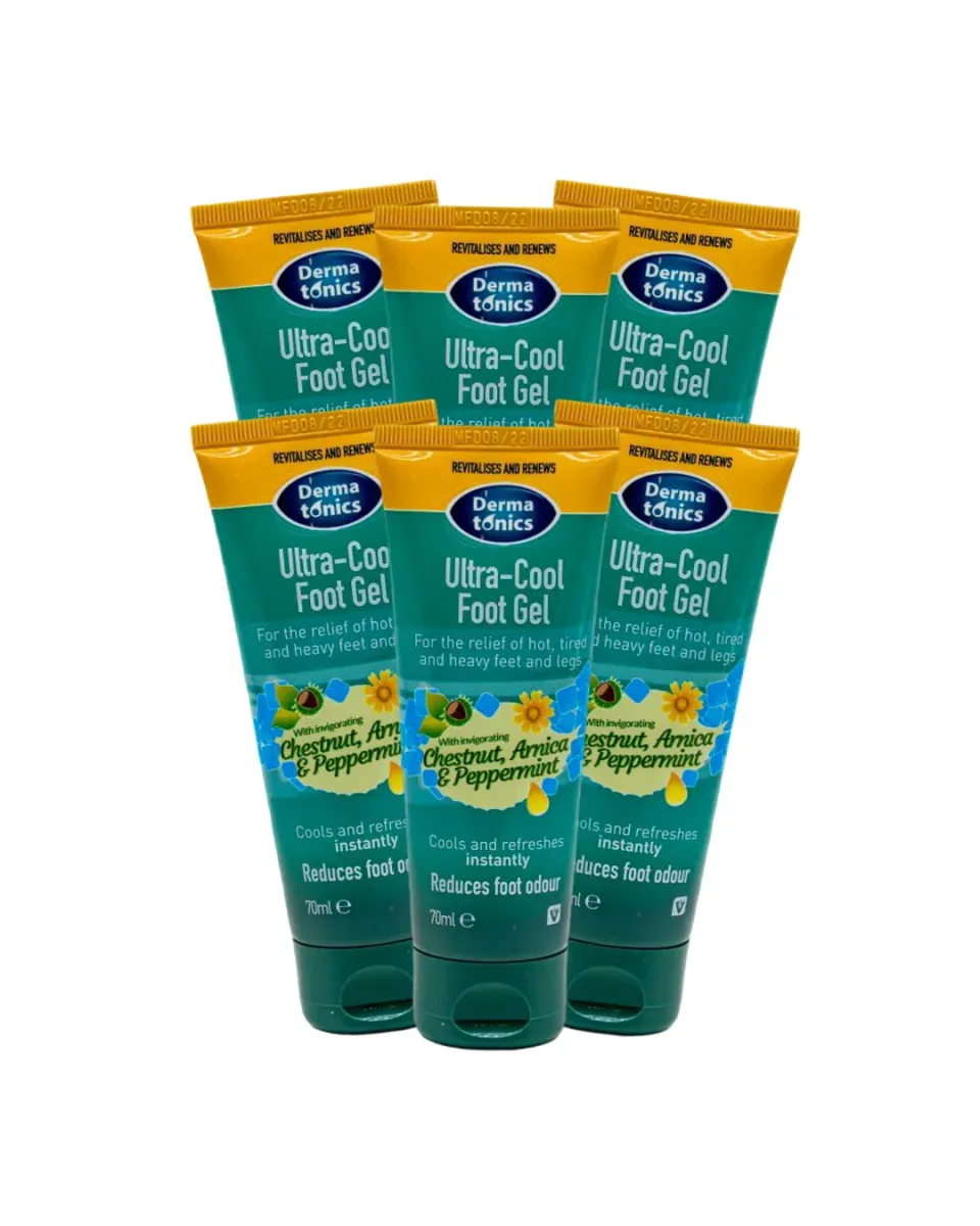 Dermatonics Ultra-Cool Foot Gel verkoelende voetgel 70ml set van 6