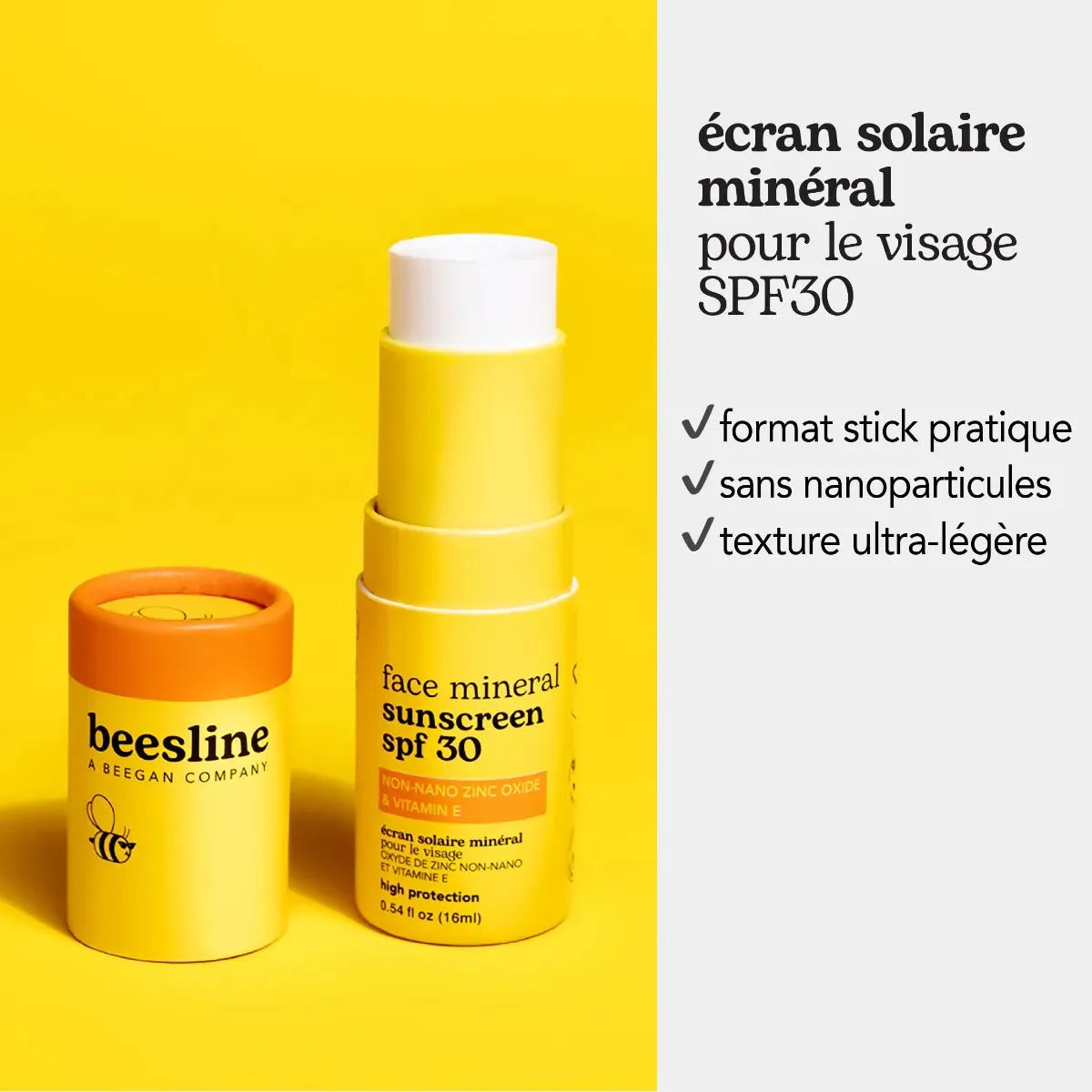 Beesline Face Mineral Sunscreen SPF30 zonnestick gezicht