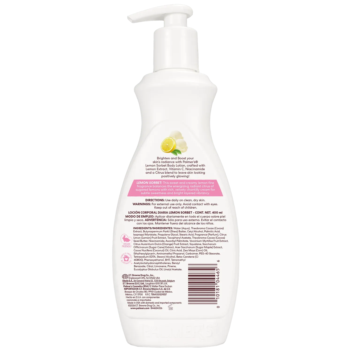 Palmer's Lemon Sorbet bodylotion citroen vitamine C stralend