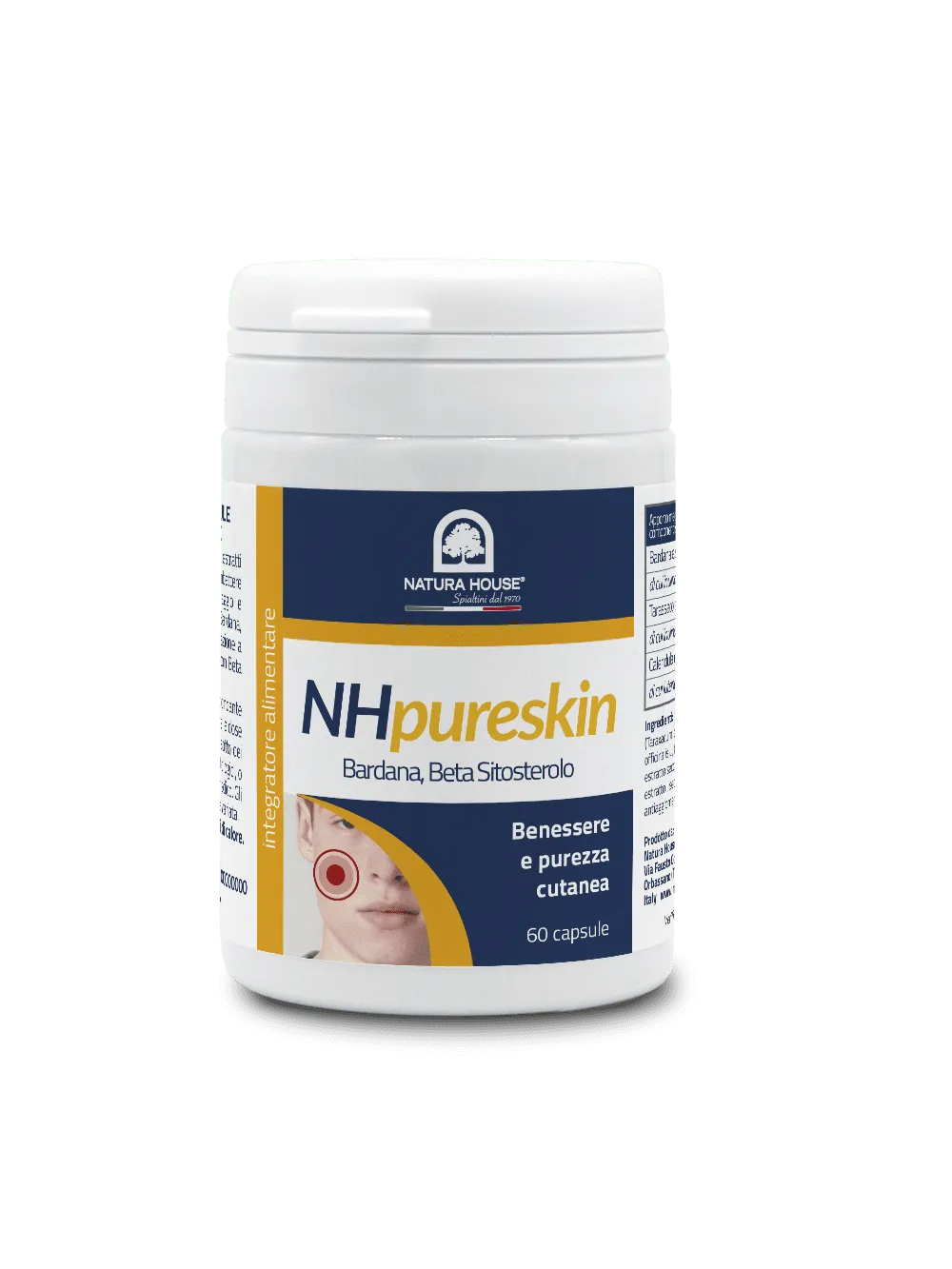 Natura House Pure Skin capsules tegen talg en acne 60 stuks klis