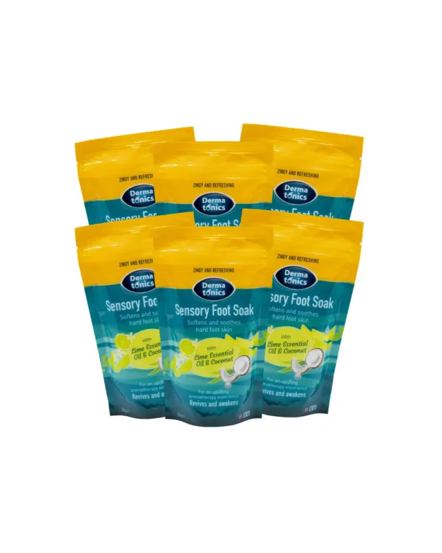 Dermatonics Sensi-Pedi Sensory Foot Soak voetenbad 6x350g limoen