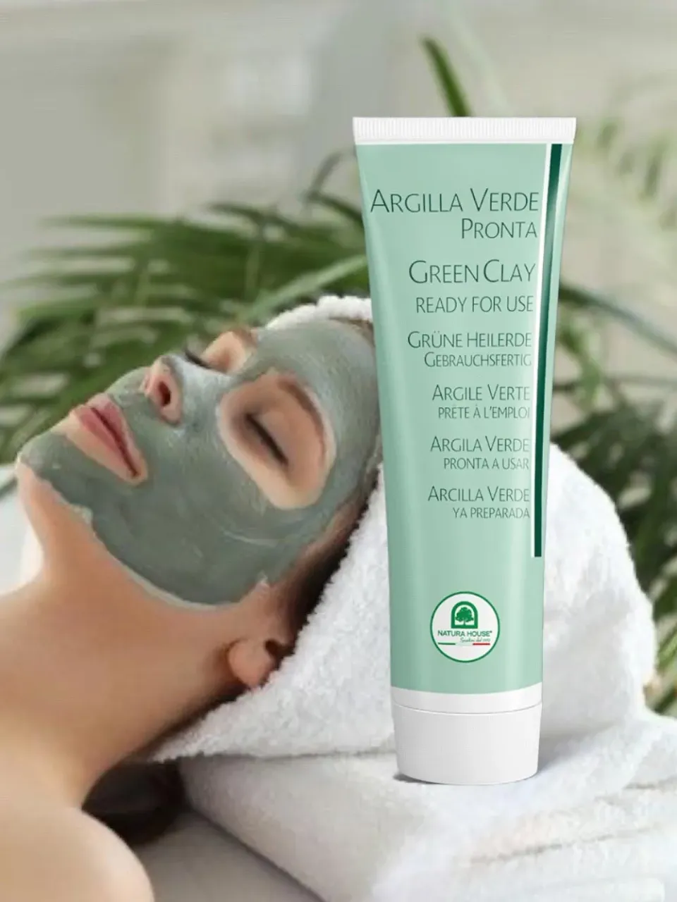 Natura House Ready Green Clay kleimasker 100ml vette huid