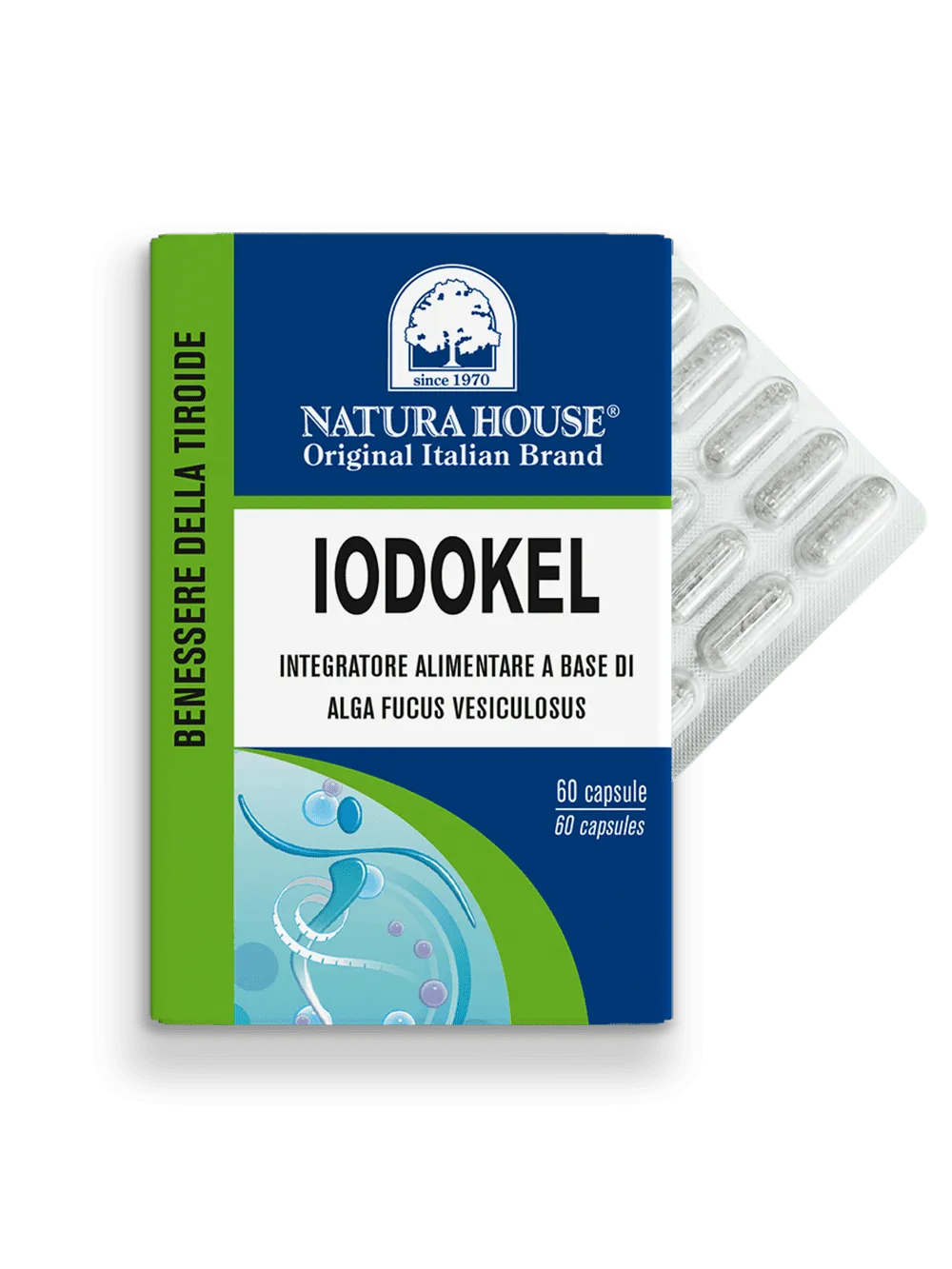 Natura House Iodokel jodiumcapsules 60x400mg zee-eik schildklier