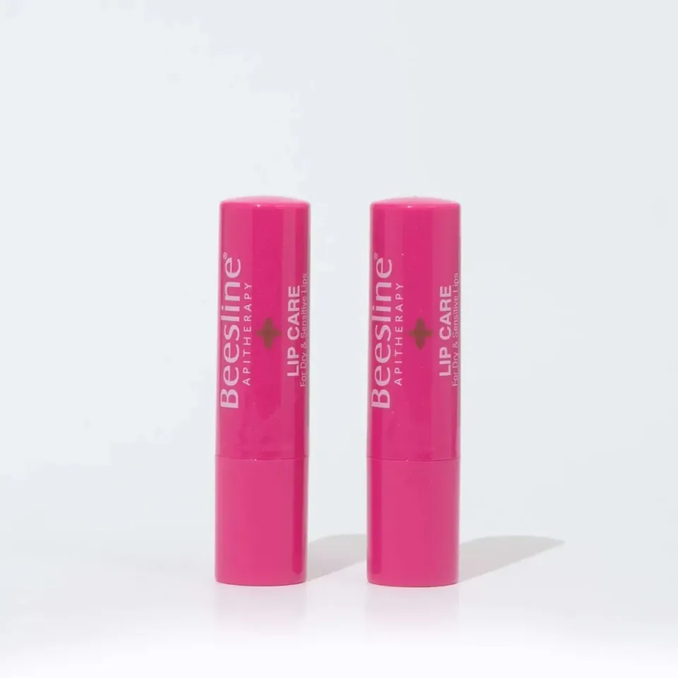 Beesline Lip Care Shimmery Strawberry Lippenbalsem 2 Stuks