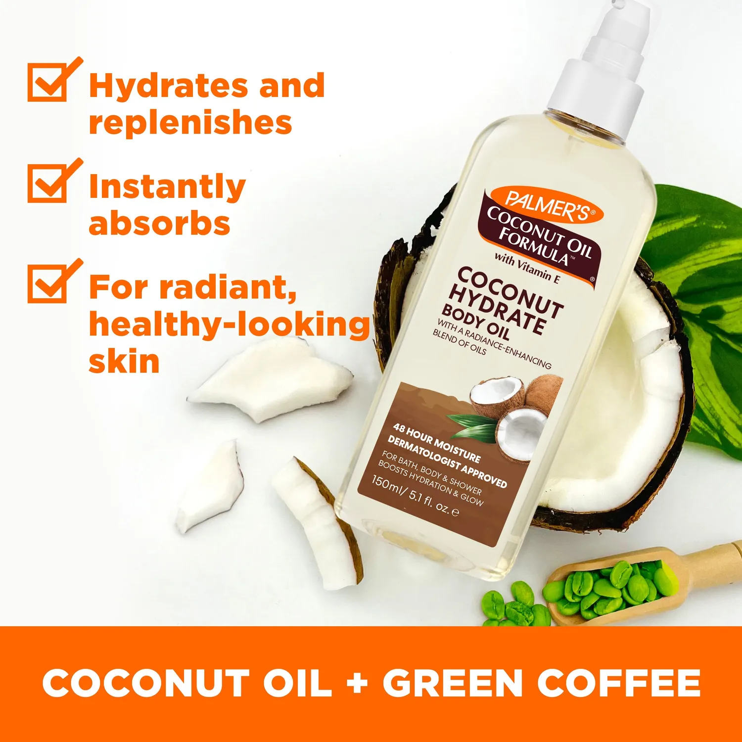 Palmer's Coconut Hydrate lichaamsolie 8,5 fl oz voedend